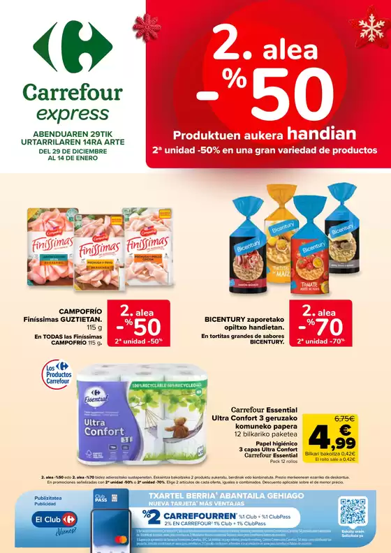 Catálogo Carrefour Express en Albelda de Iregua | 2.alea -50% | 2025-12-29T00:00:00.000Z - 2026-01-14T00:00:00.000Z