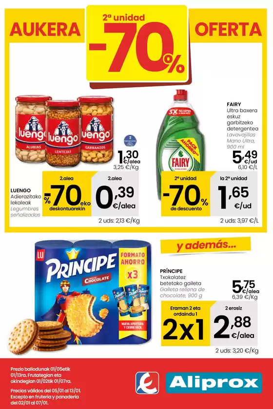 Catálogo Eroski en Segovia | 2a unidad -70% Aliprox | 2026-01-05T00:00:00.000Z - 2026-01-13T00:00:00.000Z