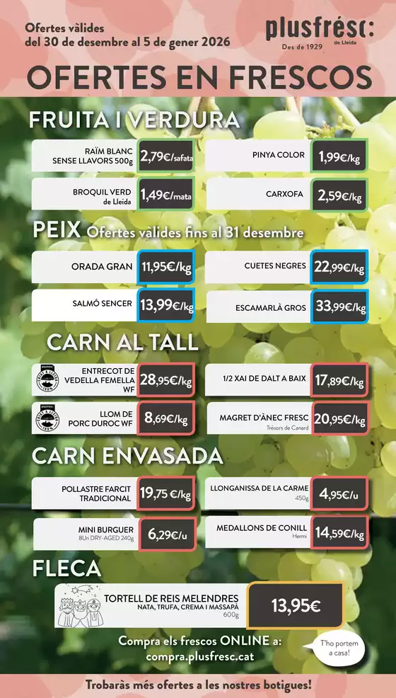 Catálogo Plusfresc en Alcantarilla | Ofertes De Productes Frescos | 2025-12-30T00:00:00.000Z - 2026-01-05T00:00:00.000Z