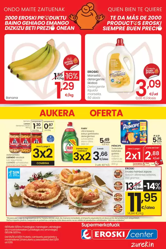 Catálogo Eroski en Segovia | EROSKI siempre a buen precio EROSKI CENTER | 2026-01-05T00:00:00.000Z - 2026-01-13T00:00:00.000Z