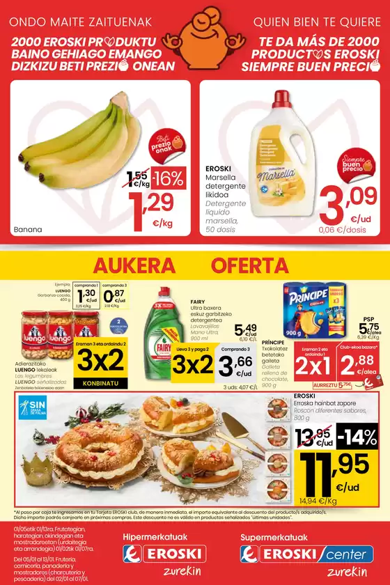 Catálogo Eroski en Segovia | EROSKI siempre a buen precio EROSKI | 2026-01-05T00:00:00.000Z - 2026-01-13T00:00:00.000Z
