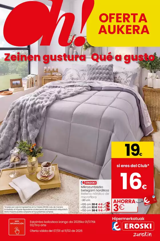Catálogo Eroski en Lasarte-Oria | Oh! Qué a gusto | 2026-01-07T00:00:00.000Z - 2026-01-14T00:00:00.000Z