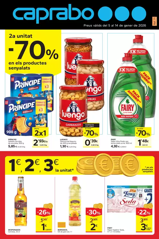 Catálogo Caprabo en Prat de Llobregat | 2a unitat -70% | 2026-01-05T00:00:00.000Z - 2026-01-14T00:00:00.000Z