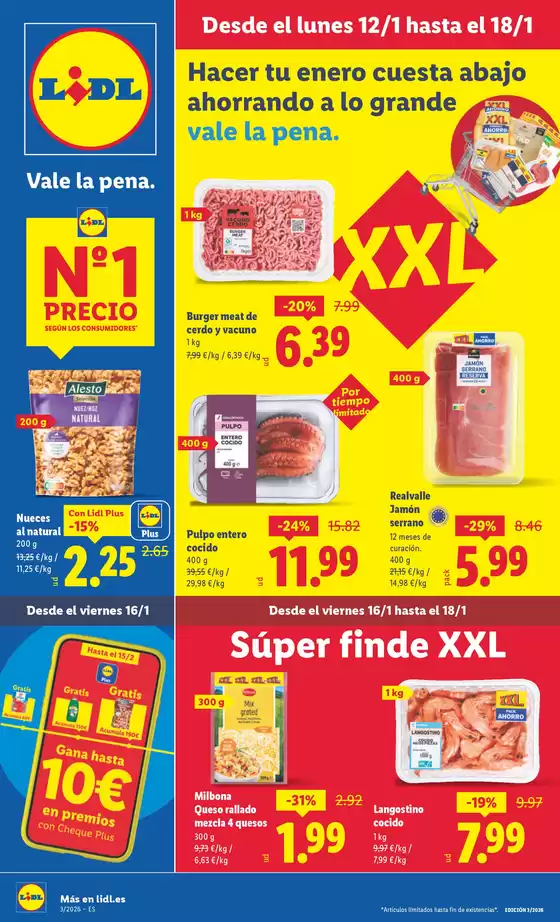 Catálogo Lidl en Sant Andreu de la Barca | № 1 PRECIO - Ofertas válidas del 12/01 al 18/01 | 2026-01-12T00:00:00.000Z - 2026-01-18T00:00:00.000Z