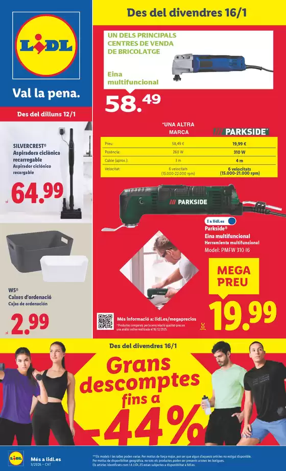 Catálogo Lidl en Santa Coloma de Gramenet | ¡Bazar Lidl! Ofertas válidas del 12/01 al 18/01 | 2026-01-12T00:00:00.000Z - 2026-01-18T00:00:00.000Z