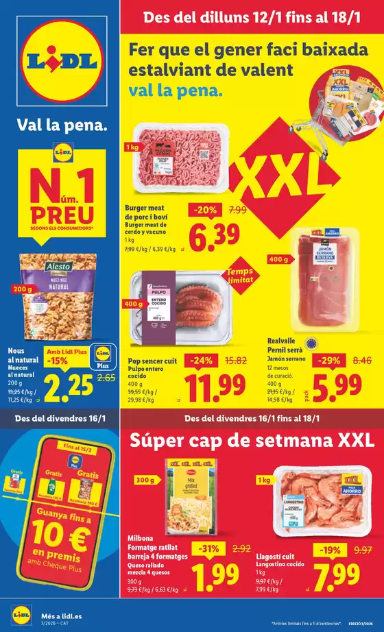 Catálogo Lidl en Santa Coloma de Gramenet | № 1 PRECIO - Ofertas válidas del 12/01 al 18/01 | 2026-01-12T00:00:00.000Z - 2026-01-18T00:00:00.000Z
