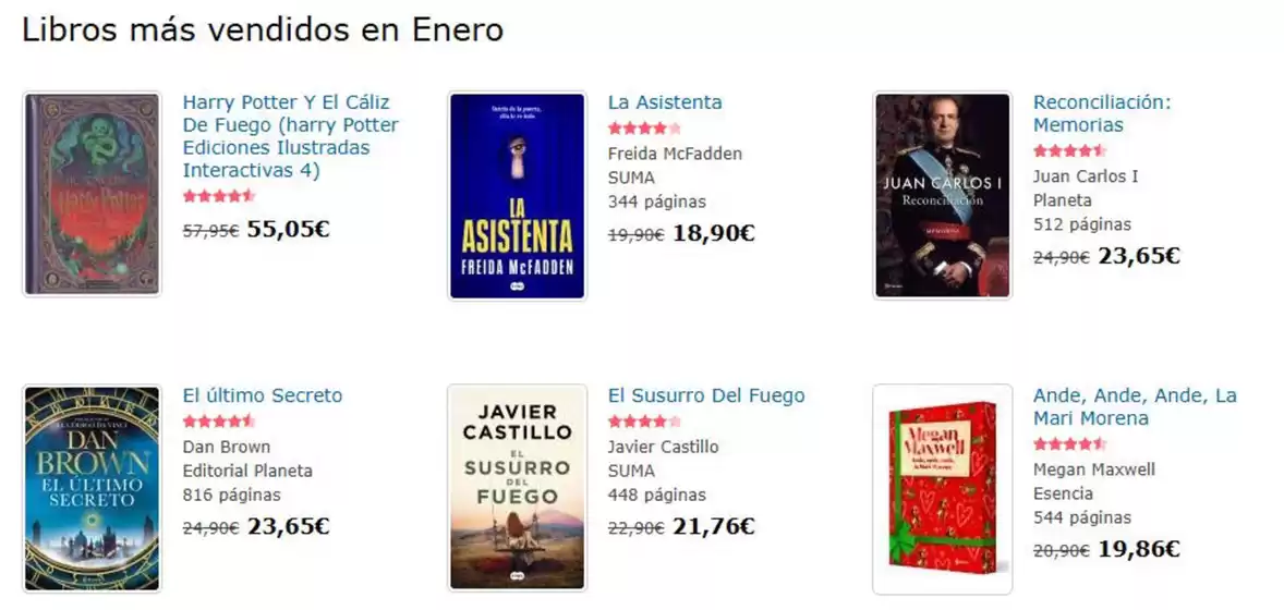 Catálogo Agapea en Ulldecona | Libros más vendidos en Enero | 2026-01-06T00:00:00.000Z - 2026-01-31T00:00:00.000Z