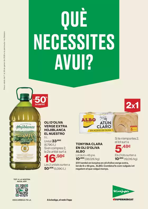 Catálogo El Corte Inglés en Vendrell | Què Necessites Avui? | 2026-01-07T00:00:00.000Z - 2026-01-28T00:00:00.000Z