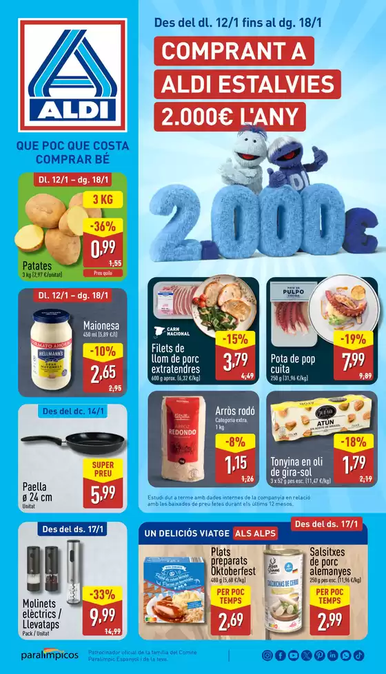 Catálogo ALDI en Blanes | Qué poco cuesta comprar bien | 2026-01-12T00:00:00.000Z - 2026-01-18T00:00:00.000Z