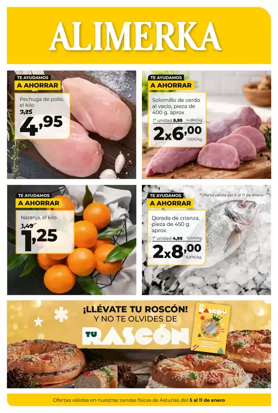 Catálogo Alimerka en Laviana | Ofertas válidas en nuestras tiendas físicas de Asturias del 5 al 11 de enero | 2026-01-05T00:00:00.000Z - 2026-01-11T00:00:00.000Z