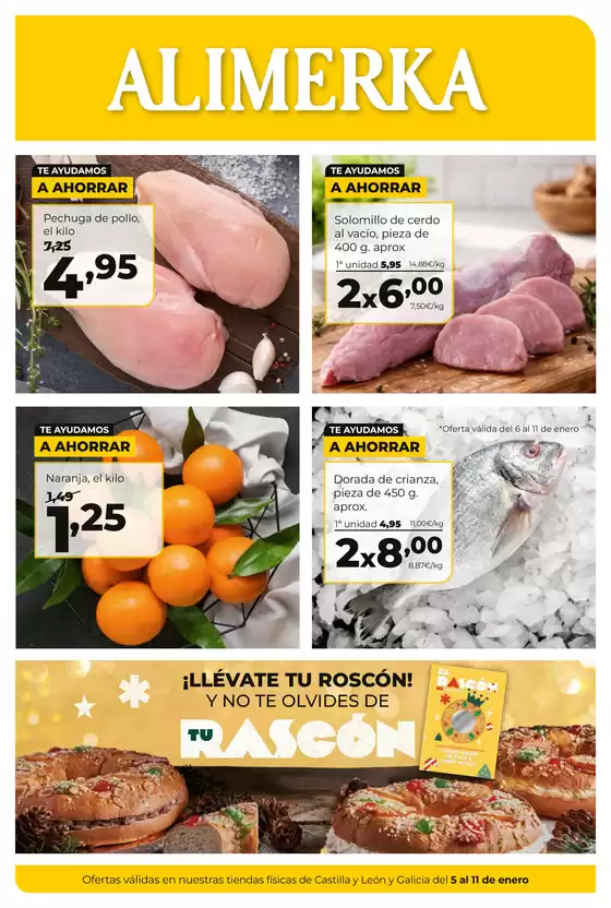 Catálogo Alimerka en Laviana | Ofertas válidas en nuestras tiendas físicas de Castilla y León y Galicia del 5 al 11 de enero | 2026-01-05T00:00:00.000Z - 2026-01-11T00:00:00.000Z