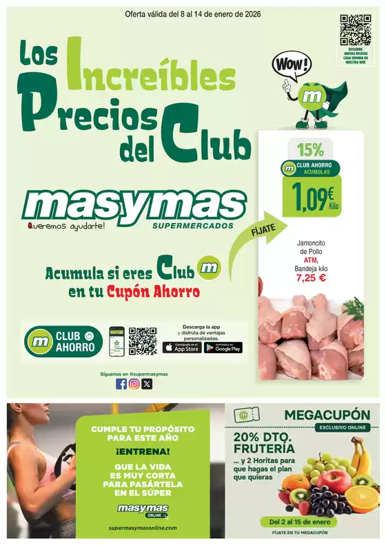 Catálogo Masymas en Torreperogil | Los Increíbles Precios Del Club | 2026-01-08T00:00:00.000Z - 2026-01-15T00:00:00.000Z