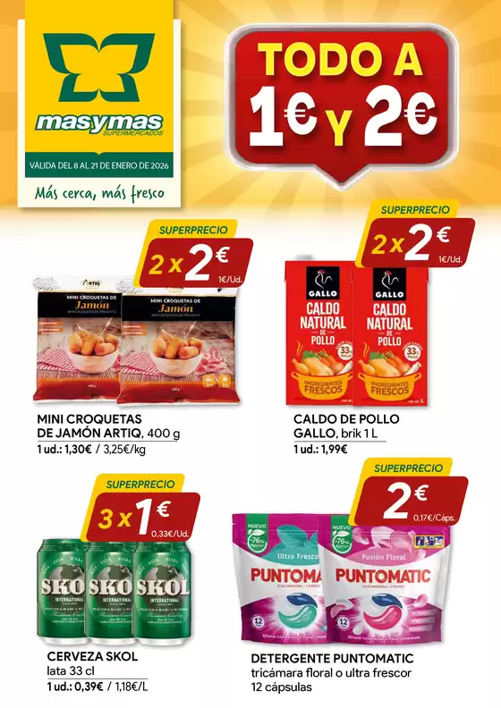 Catálogo Masymas en Torreperogil | Todo A 1€ Y 2€  | 2026-01-08T00:00:00.000Z - 2026-01-21T00:00:00.000Z