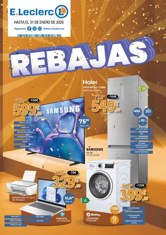 Catálogo E.Leclerc en Vall d Uixó | Electro Enero 2026 | 2026-01-08T00:00:00.000Z - 2026-01-31T00:00:00.000Z