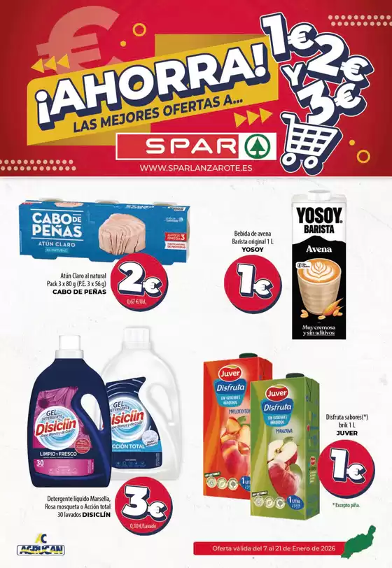 Catálogo SPAR Lanzarote | Oferta válida del 7 al 21 de Enero de 2026 | 2026-01-07T00:00:00.000Z - 2026-01-21T00:00:00.000Z