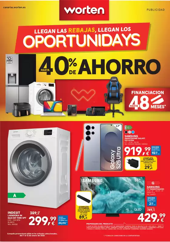 Catálogo Worten en Vigo | Llegan Las Rebajas, Llegan Los Oportunidays | 2026-01-07T00:00:00.000Z - 2026-01-12T00:00:00.000Z