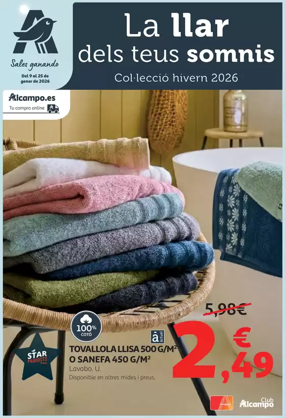 Catálogo Alcampo | La Llar Dels Teus Somnis | 2026-01-09T00:00:00.000Z - 2026-01-25T00:00:00.000Z