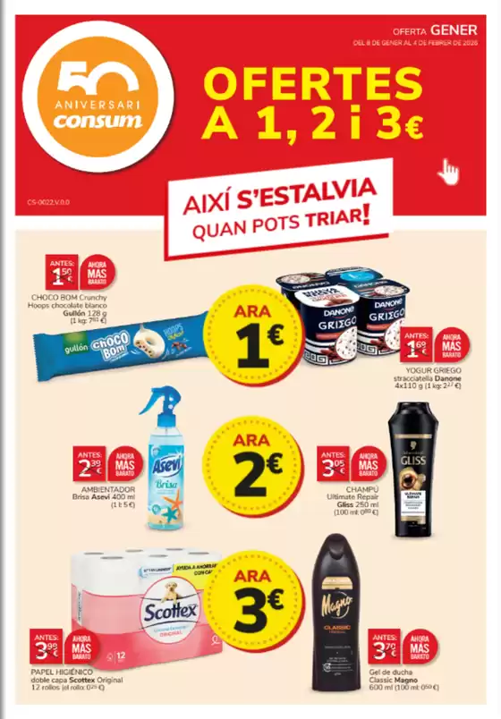 Catálogo Consum en Arroyo de la Encomienda | Ofertes A 1,2 I 3€ | 2026-01-09T00:00:00.000Z - 2026-02-04T00:00:00.000Z