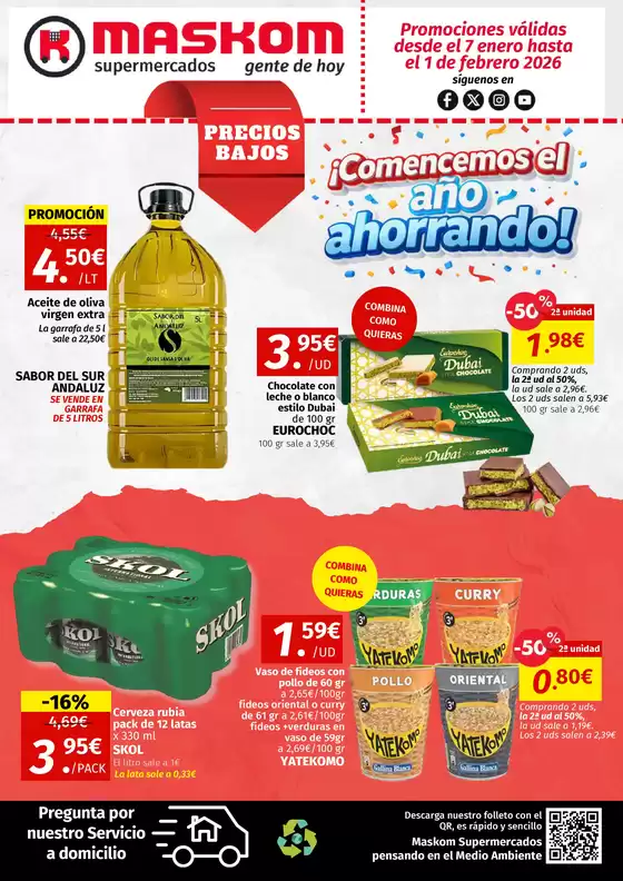 Catálogo Maskom Supermercados en Barcelona | Promociones válidas desde el 7 enero hasta el 1 de febrero 2026 | 2026-01-12T00:00:00.000Z - 2026-02-01T00:00:00.000Z