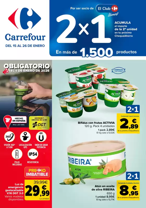 Catálogo Carrefour en Tarancón | 2X1 ACUMULA CLUB + 2ªUD. AL -50% | 2026-01-15T00:00:00.000Z - 2026-01-26T00:00:00.000Z