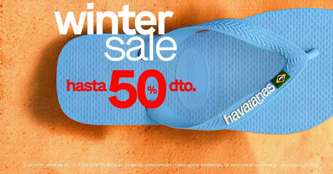 Catálogo Havaianas en Valencia | Hasta 50% dto | 2026-01-12T00:00:00.000Z - 2026-02-28T00:00:00.000Z