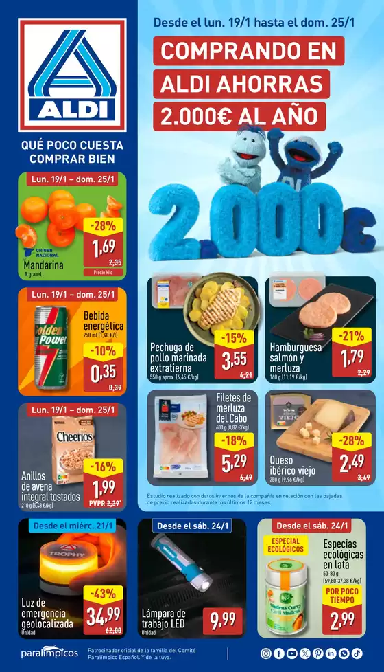 Catálogo ALDI en Novelda | ¡Qué poco cuesta comprar bien! | 2026-01-19T00:00:00.000Z - 2026-01-25T00:00:00.000Z