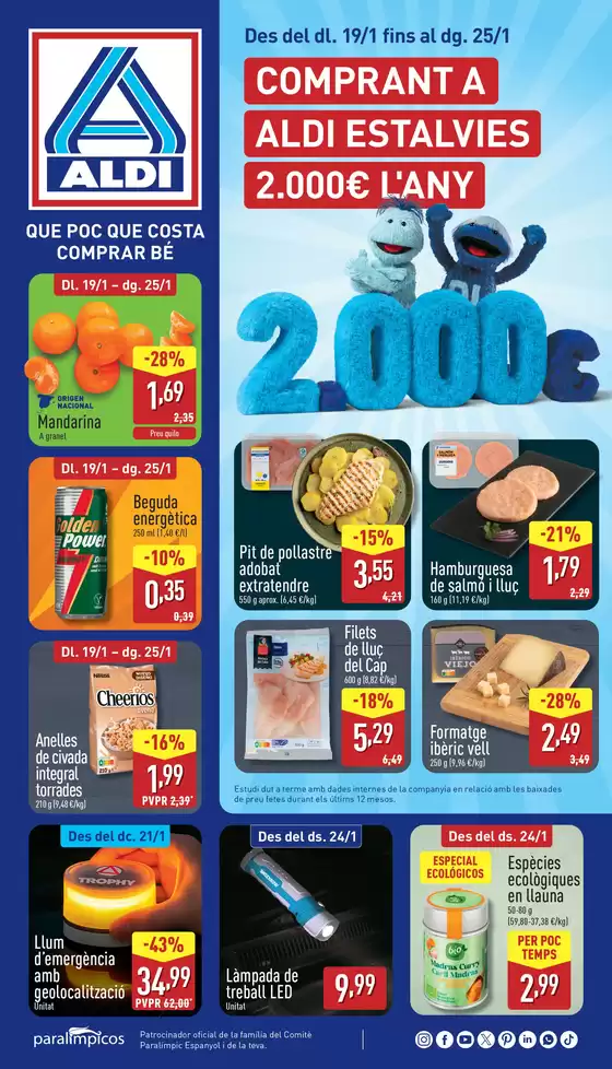 Catálogo ALDI en Sabadell | ¡Qué poco cuesta comprar bien! | 2026-01-19T00:00:00.000Z - 2026-01-25T00:00:00.000Z