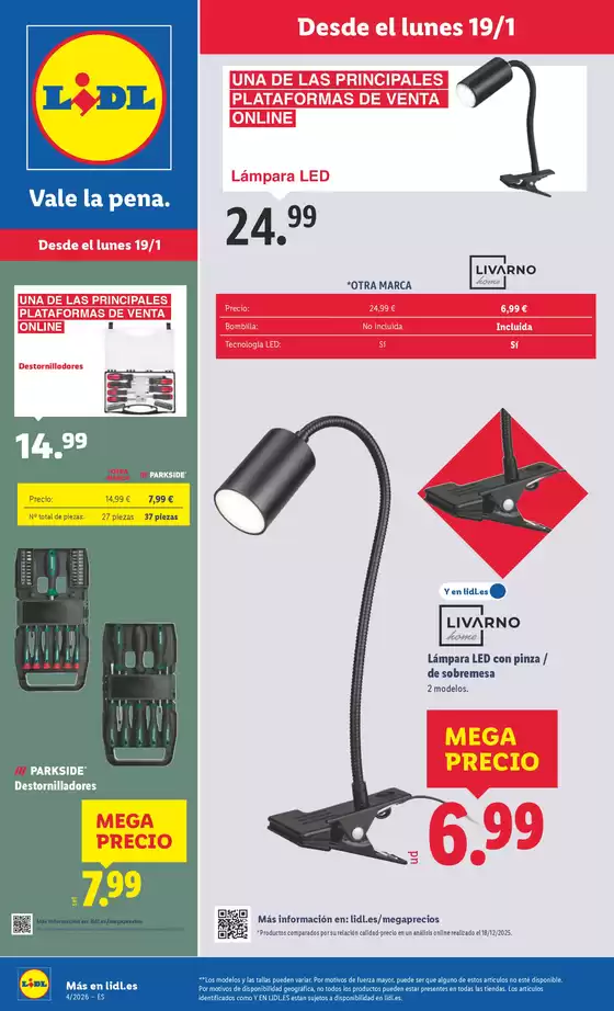 Catálogo Lidl en Navàs |  ¡Bazar Lidl! Ofertas válidas del 19/01 al 25/01 | 2026-01-19T00:00:00.000Z - 2026-01-25T00:00:00.000Z