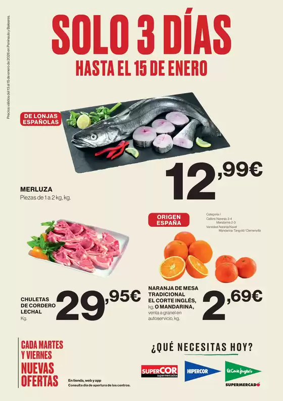 Catálogo Hipercor | Solo 3 Días | 2026-01-13T00:00:00.000Z - 2026-01-15T00:00:00.000Z