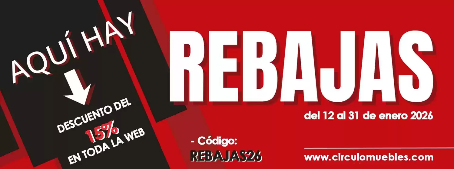 Catálogo Círculo Muebles en Alfaro | Rebajas | 2026-01-15T00:00:00.000Z - 2026-01-31T00:00:00.000Z