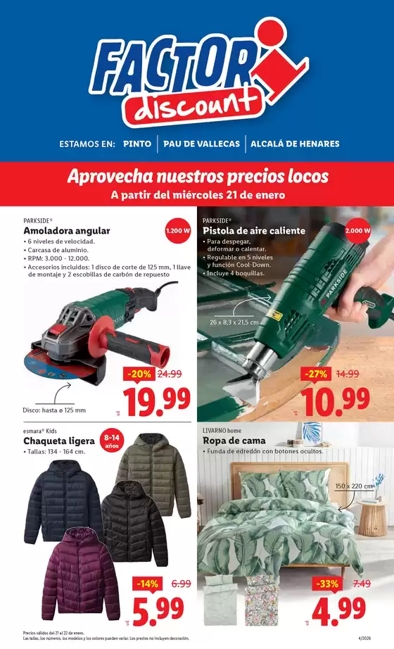 Catálogo FACTORI discount en Cassàde la Selva | Factori discount - Ofertas válidas del 21/01 al 26/01 | 2026-01-21T00:00:00.000Z - 2026-01-26T00:00:00.000Z