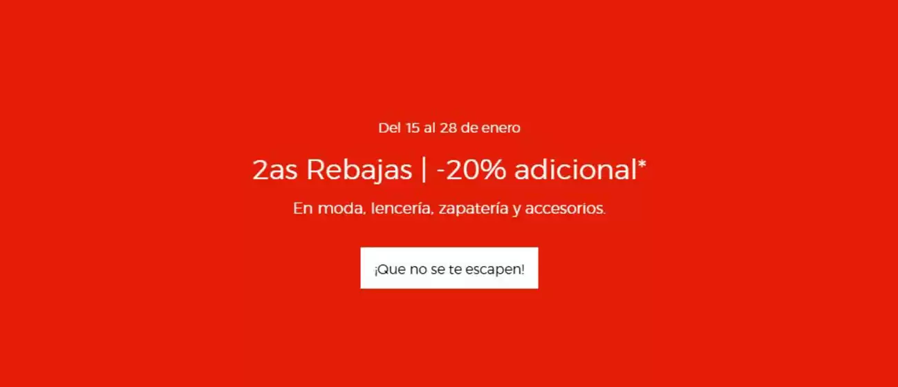 Catálogo El Corte Inglés Outlet en Castell Platja d Aro | -20% adicional | 2026-01-15T00:00:00.000Z - 2026-01-28T00:00:00.000Z