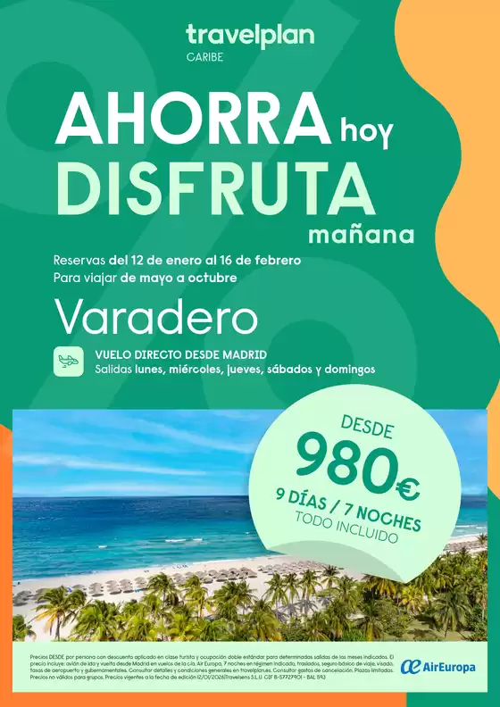 Catálogo Travelplan en El Puerto De Santa María | Travelplan Varadero | 2026-01-16T00:00:00.000Z - 2026-02-16T00:00:00.000Z