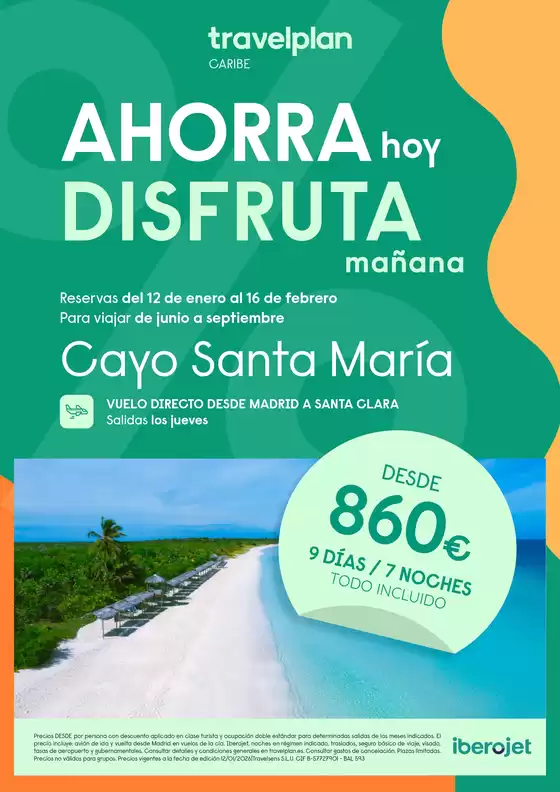 Catálogo Travelplan en El Puerto De Santa María | Travelplan Cayo Santa Maria | 2026-01-16T00:00:00.000Z - 2026-02-16T00:00:00.000Z