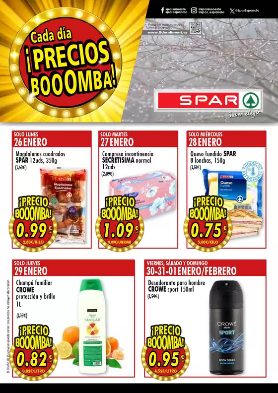 Catálogo SPAR en Mijas | SPAR bombazos 26 enero - 1 febrero | 2026-01-26T00:00:00.000Z - 2026-02-01T00:00:00.000Z