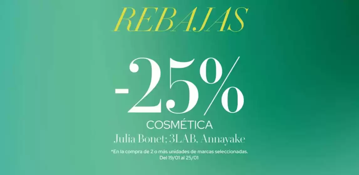 Catálogo Perfumerías Júlia en Sentmenat | -25% Cosmética | 2026-01-19T00:00:00.000Z - 2026-01-25T00:00:00.000Z