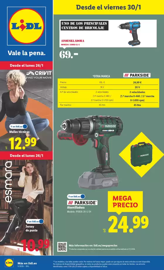 Catálogo Lidl en Martorelles | ¡Bazar Lidl! Ofertas válidas del 26/01 al 01/02 | 2026-01-26T00:00:00.000Z - 2026-02-01T00:00:00.000Z