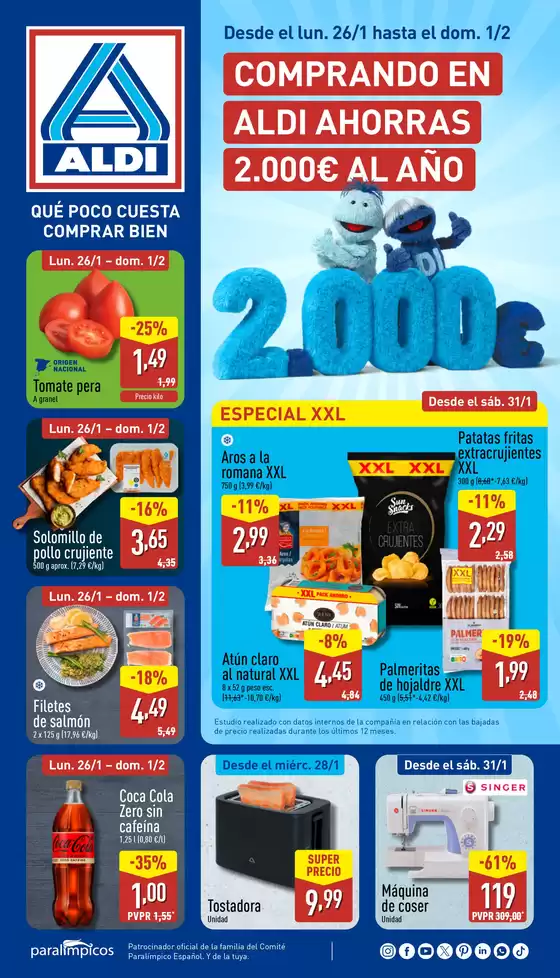 Catálogo ALDI en Guadalajara | Qué poco cuesta comprar bien | 2026-01-26T00:00:00.000Z - 2026-02-01T00:00:00.000Z