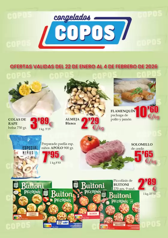 Catálogo Congelados Copos | Ofertas Validas Del 22 De Enero Al 4 De Febrero De 2026 | 2026-01-22T00:00:00.000Z - 2026-02-04T00:00:00.000Z