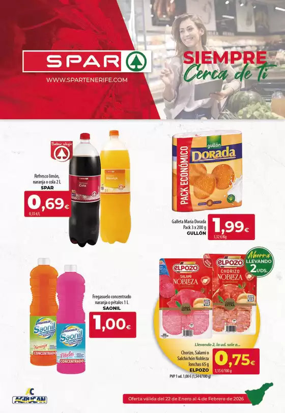 Catálogo Spar Tenerife en Sevilla | Oferta válida del 22 de Enero al 4 de Febrero de 2026  | 2026-01-22T00:00:00.000Z - 2026-02-04T00:00:00.000Z
