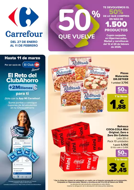 Catálogo Carrefour en El Alquián | 50% QUE VUELVE + 2ªUD. AL -70% | 2026-01-27T00:00:00.000Z - 2026-02-11T00:00:00.000Z