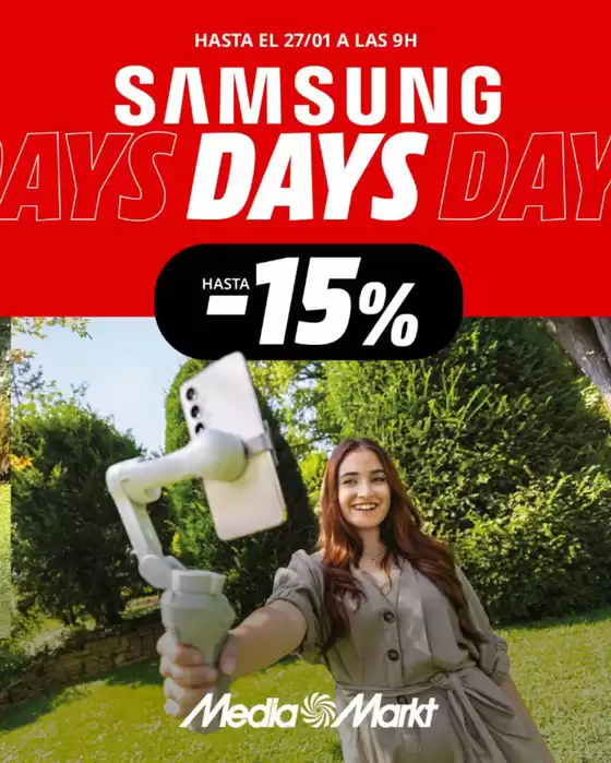 Catálogo MediaMarkt en Sanlúcar de Barrameda | Hasta -15% | 2026-01-23T00:00:00.000Z - 2026-01-27T00:00:00.000Z