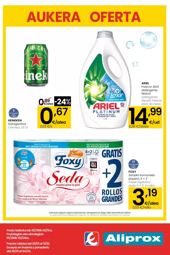 Catálogo Eroski en Hernani | OFERTA Aliprox | 2026-01-29T00:00:00.000Z - 2026-02-11T00:00:00.000Z