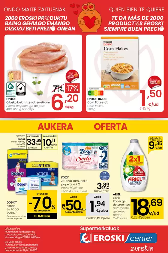 Catálogo Eroski en Usurbil | "Más de 2000 productos EROSKI siempre a buen precio EROSKI CENTER" | 2026-01-29T00:00:00.000Z - 2026-02-11T00:00:00.000Z