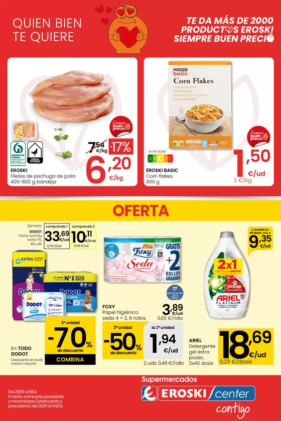 Catálogo Eroski | EROSKI siempre a buen precio EROSKI CENTER | 2026-01-29T00:00:00.000Z - 2026-02-11T00:00:00.000Z