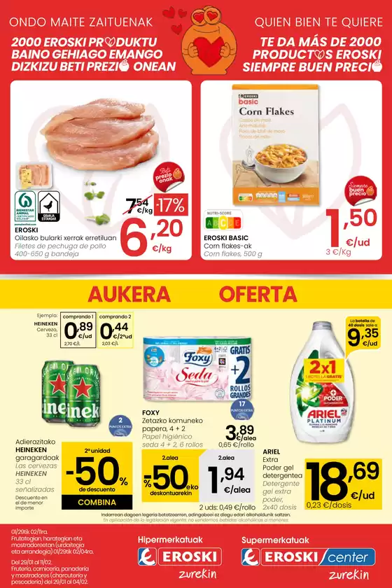 Catálogo Eroski en Villabona | EROSKI siempre a buen precio EROSKI | 2026-01-29T00:00:00.000Z - 2026-02-11T00:00:00.000Z
