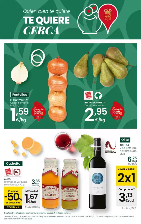 Catálogo Eroski | Quien bien te quiere te quiere cerca | 2026-01-29T00:00:00.000Z - 2026-02-11T00:00:00.000Z