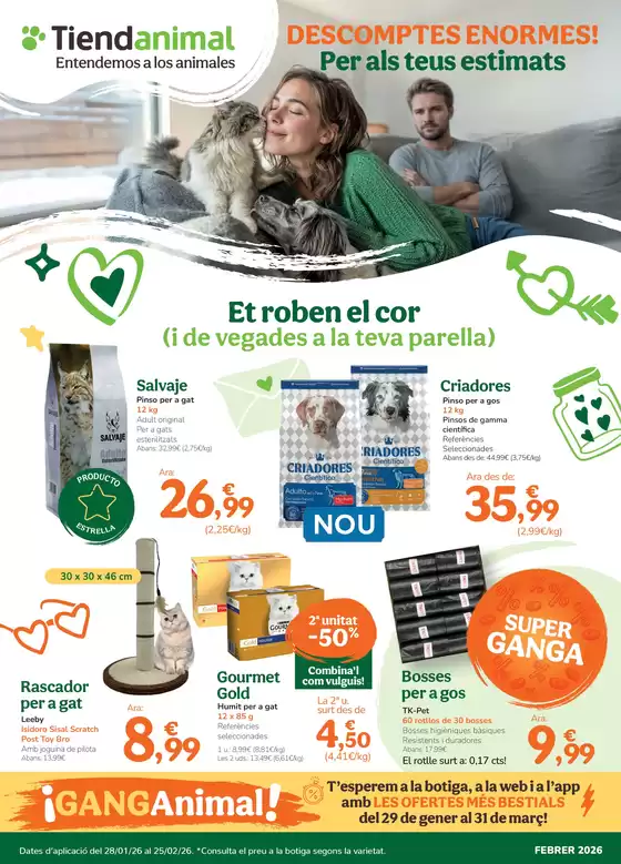 Catálogo Tiendanimal en Bilbao | Et roben el cor | 2026-01-28T00:00:00.000Z - 2026-02-25T00:00:00.000Z