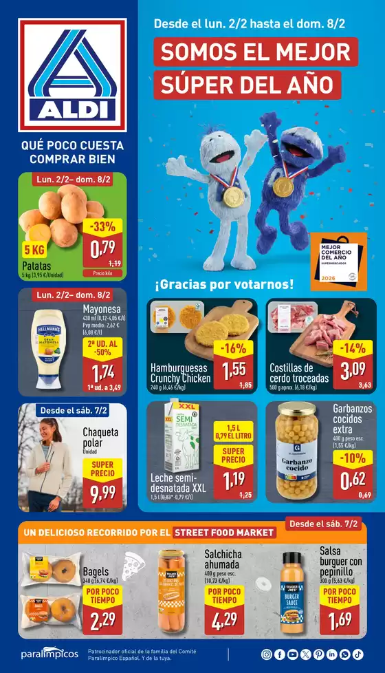 Catálogo ALDI en Banyoles | ¡Qué poco cuesta comprar bien! | 2026-02-02T00:00:00.000Z - 2026-02-08T00:00:00.000Z