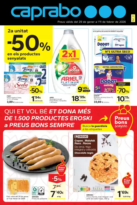 Catálogo Caprabo en Banyoles | 2a unitat -50% | 2026-01-29T00:00:00.000Z - 2026-02-11T00:00:00.000Z